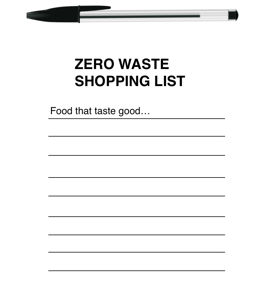 zero waste shopping list